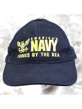 USA Made America’s‎ Navy Forged By The Sea Ball Cap Adjustable Blue